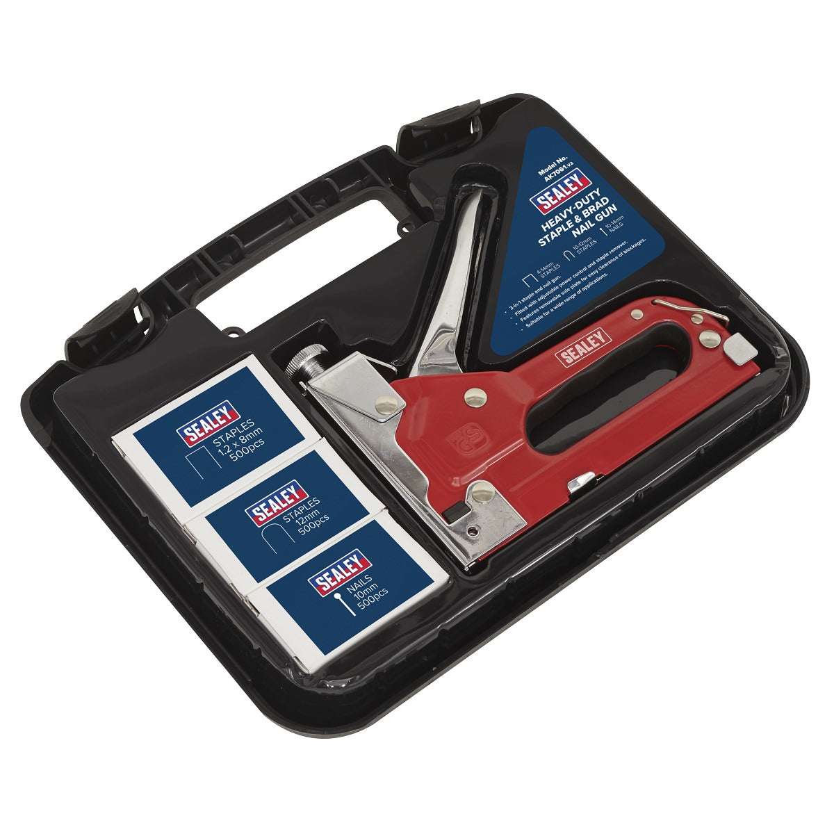 Sealey Premier Heavy-Duty Staple & Brad Nail Gun AK7061