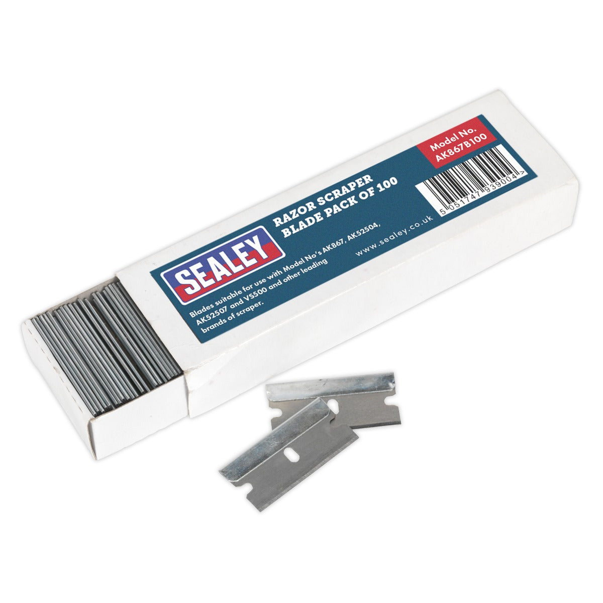 Sealey Razor Scraper Blade - Pack of 100 AK867B100
