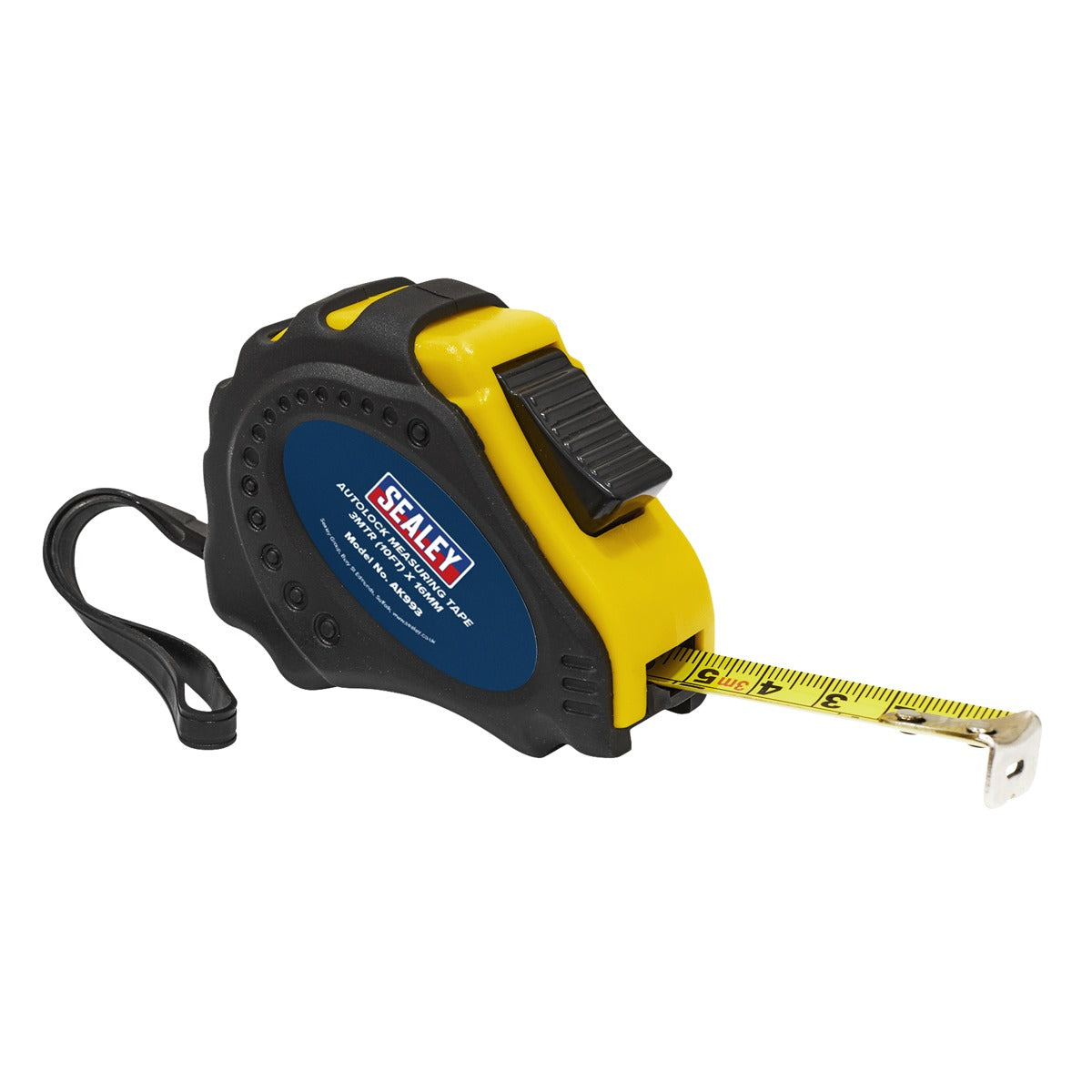 Sealey Metric/Imperial Auto Lock Tape Measure 3m(10ft) x 16mm AK993