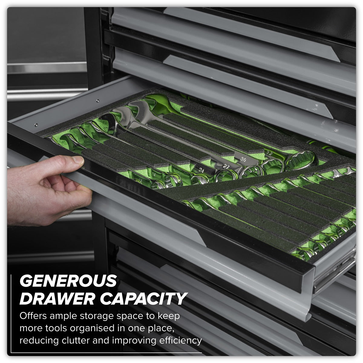 Sealey Superline Pro Topchest & Rollcab Combination 12 Drawer & 1 Door Cupboard - Grey AP1080GR