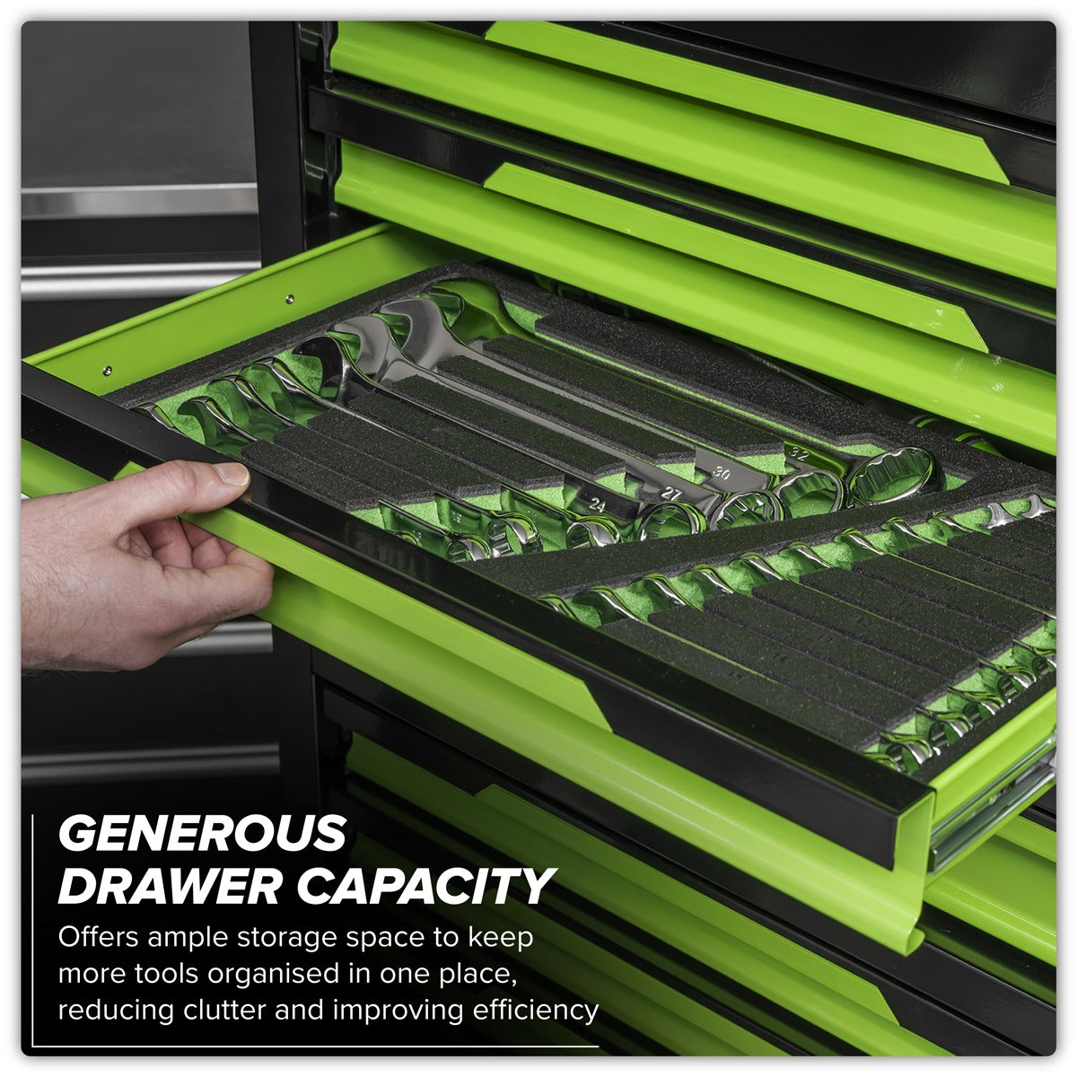Sealey Superline Pro Topchest & Rollcab Combination 12 Drawer & 1 Door Cupboard - Green AP1080HVG