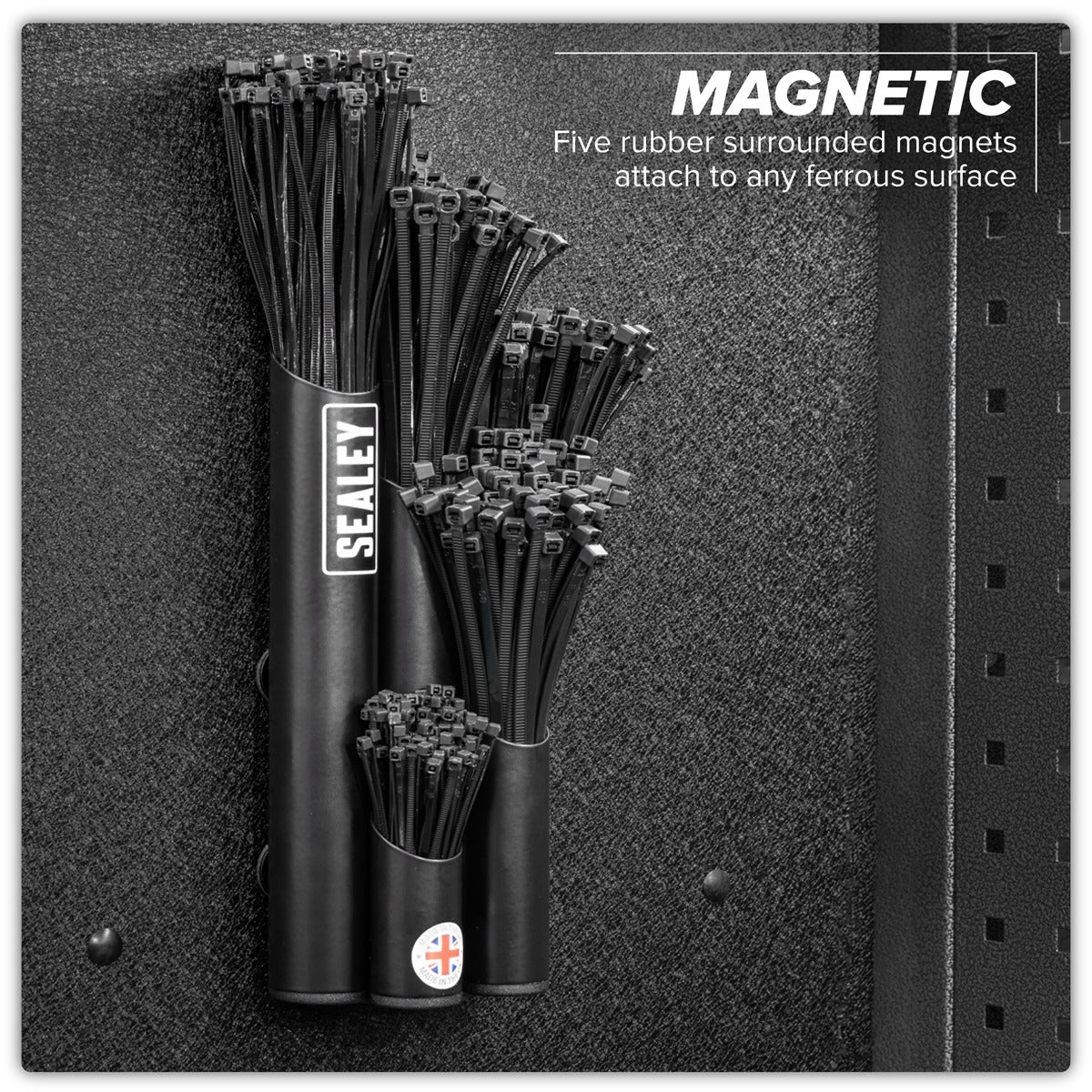 Sealey Large Magnetic Cable Tie Holder - Black APCTHBXL