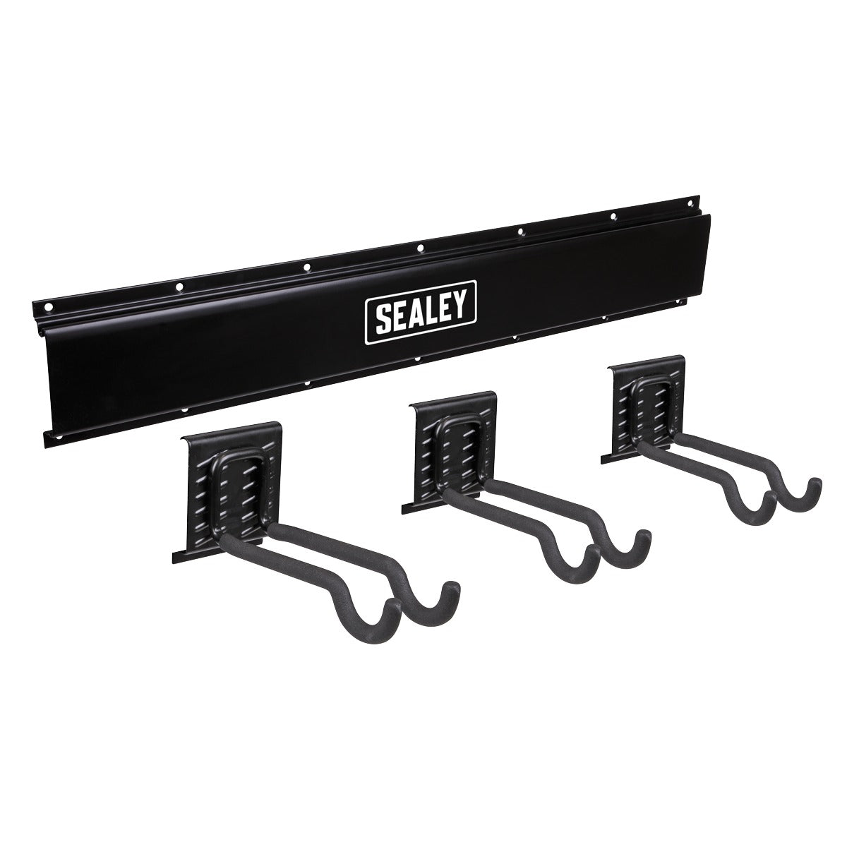 Sealey Wall Mounting Storage Rail with Sports Equipment Hooks APHKIT11