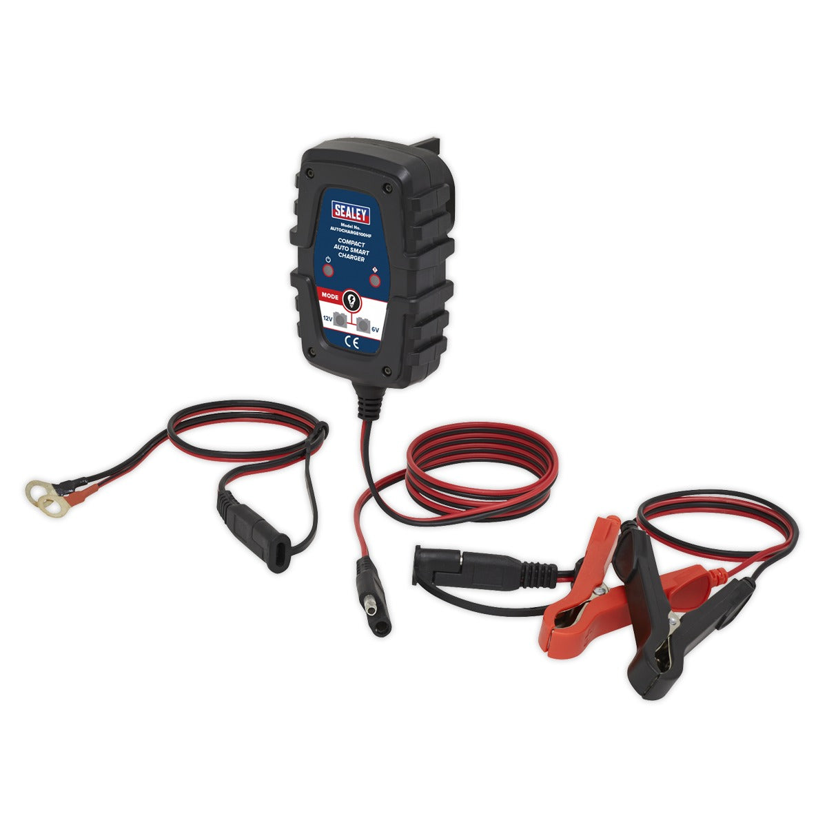 Sealey 6/12V Compact Smart Trickle Charger & Maintainer 1A AUTOCHARGE100HF