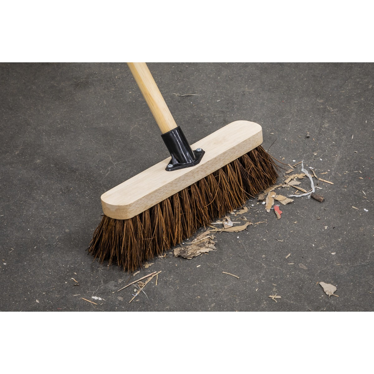 Sealey Stiff/Hard Bristle Broom 12"(300mm) BM12H