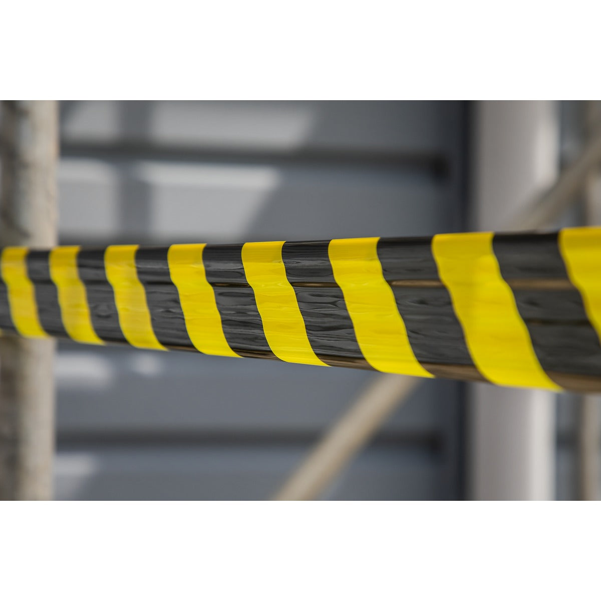 Sealey Non-Adhesive Hazard Warning Barrier Tape 80mm x 100m - Black/Yellow BTBY