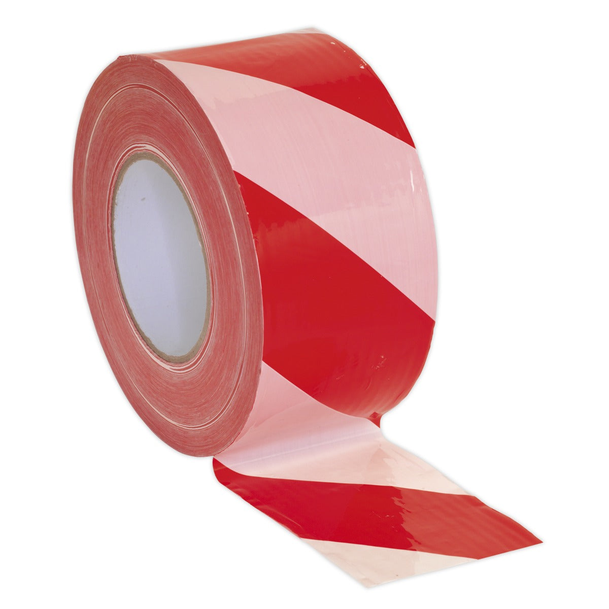 Sealey Non-Adhesive Hazard Warning Barrier Tape 80mm x 100m - Red/White BTRW
