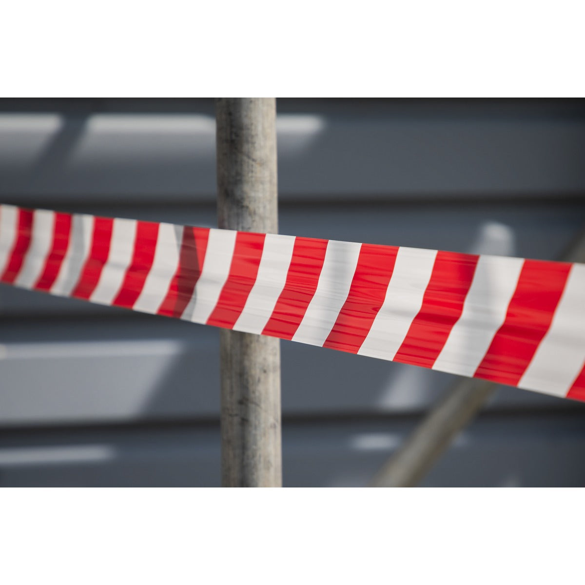 Sealey Non-Adhesive Hazard Warning Barrier Tape 80mm x 100m - Red/White BTRW