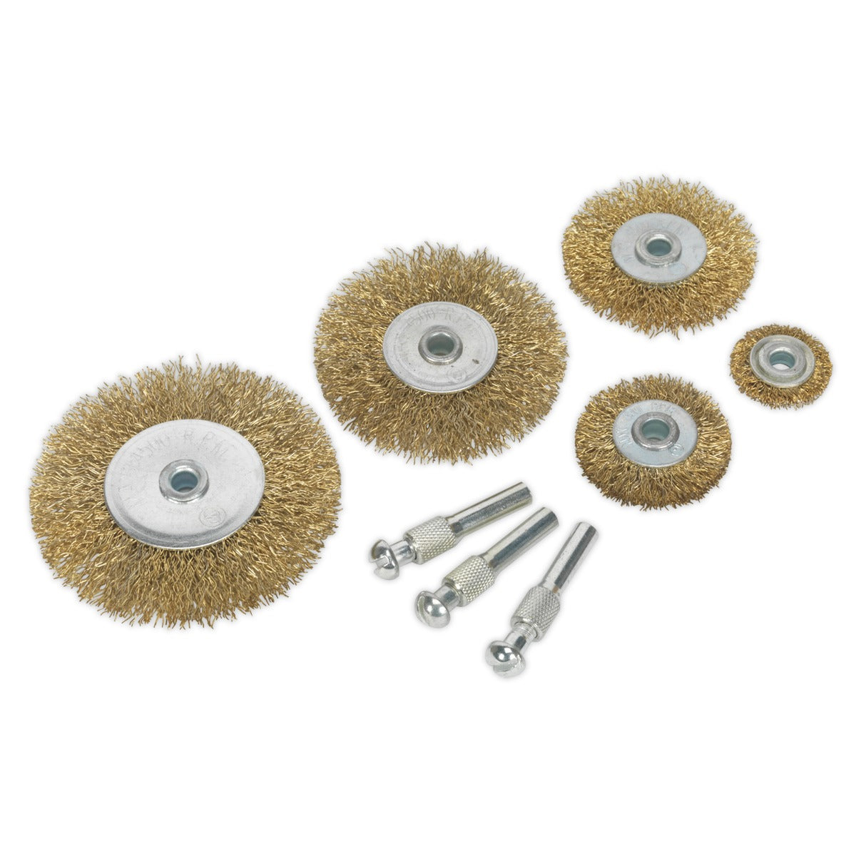 Sealey Crimped Wire Brush Set 8pc BWBS08