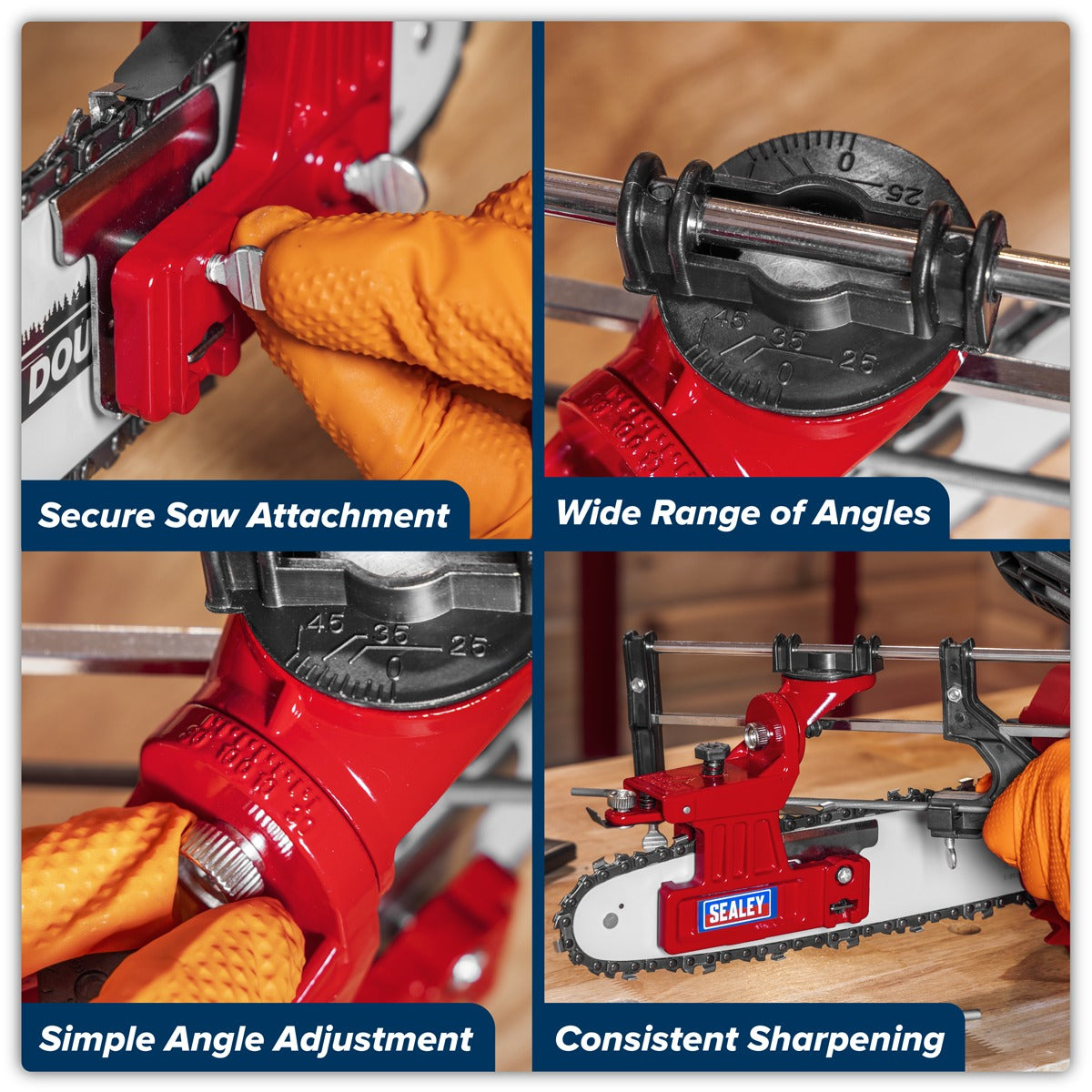 Sealey Bar Mounted Chainsaw Chain Sharpening Guide CS02