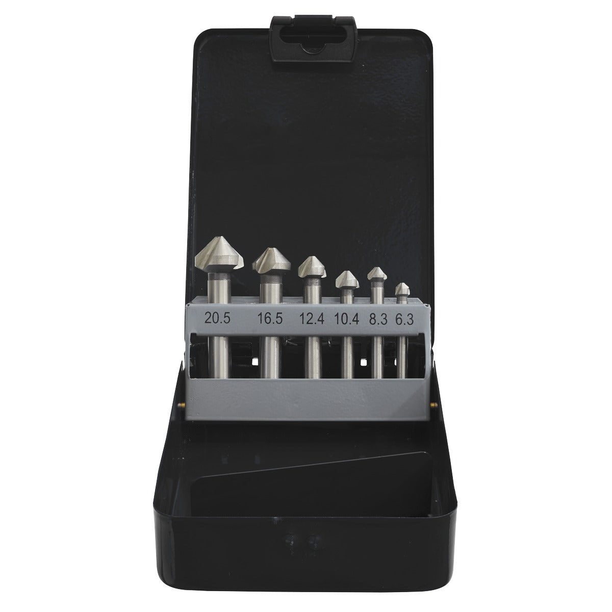 Sealey 90° Countersink Bit Set 3 x V Flutes 6pc CSSET6V