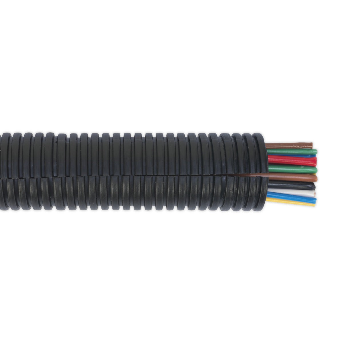 Sealey Split Convoluted Cable Sleeving Split 22-27mm 10m CTS2210