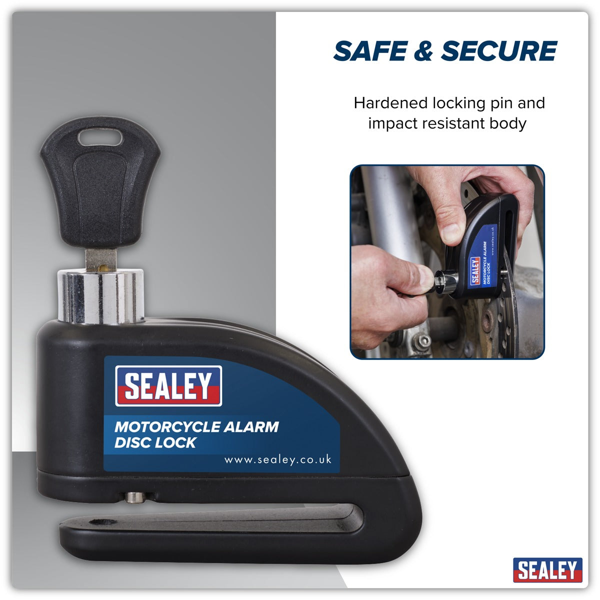 Sealey Motorcycle Alarm Disc Lock - Pair DL5052
