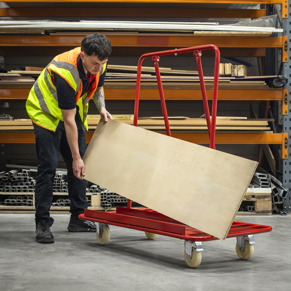 Sealey Plasterboard Trolley Large Sheet Handling 800kg Capacity DWC01