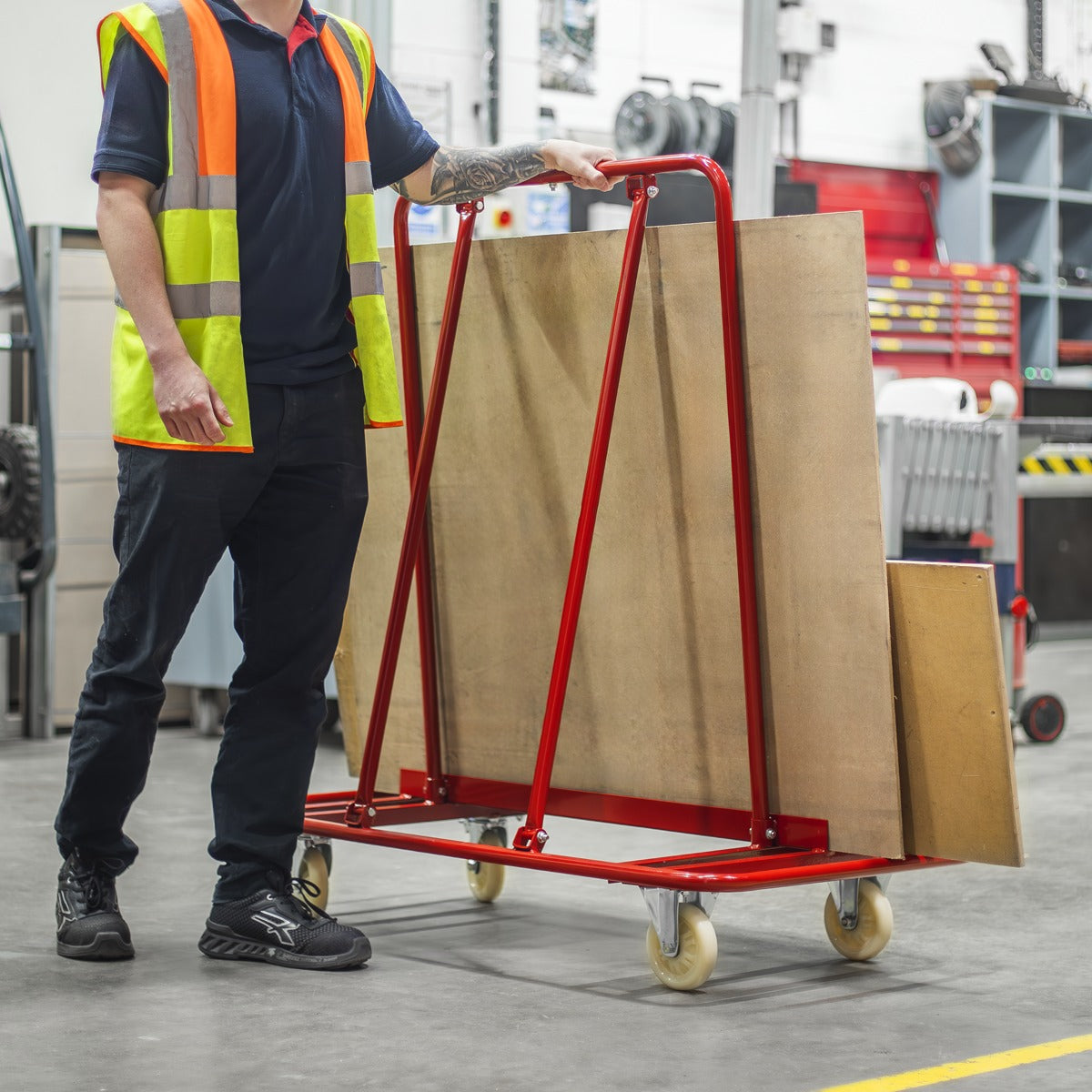 Sealey Plasterboard Trolley Large Sheet Handling 800kg Capacity DWC01
