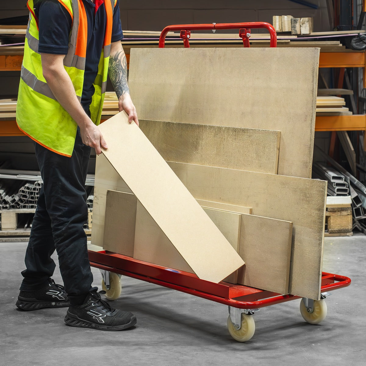 Sealey Plasterboard Trolley Large Sheet Handling 800kg Capacity DWC01