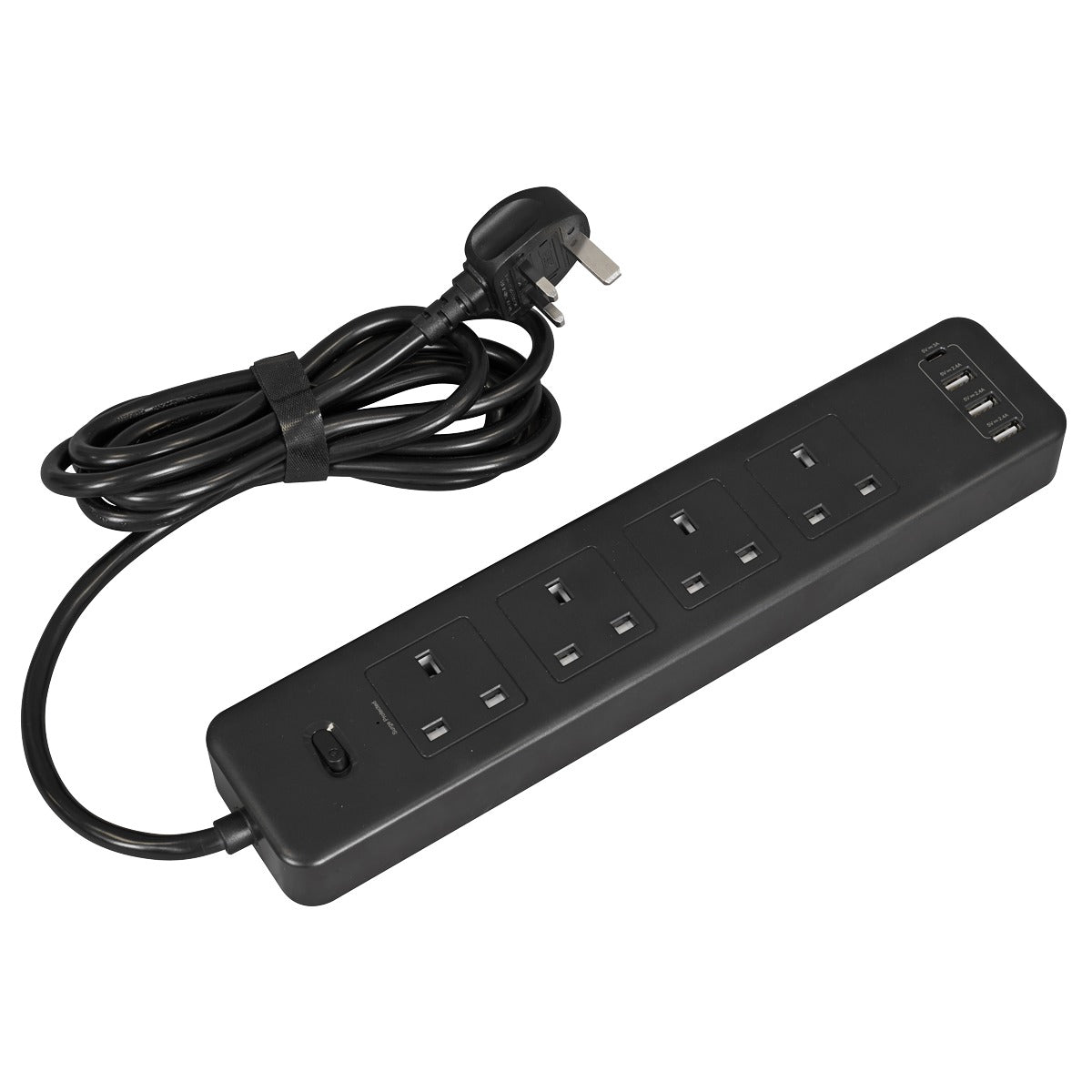 Sealey 2.6m Extension Lead with USB Ports - Black EL34USBB