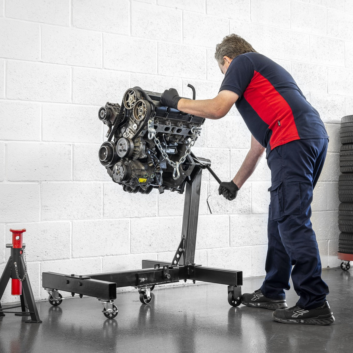 Sealey Folding Engine Stand 680kg Capacity ES680F