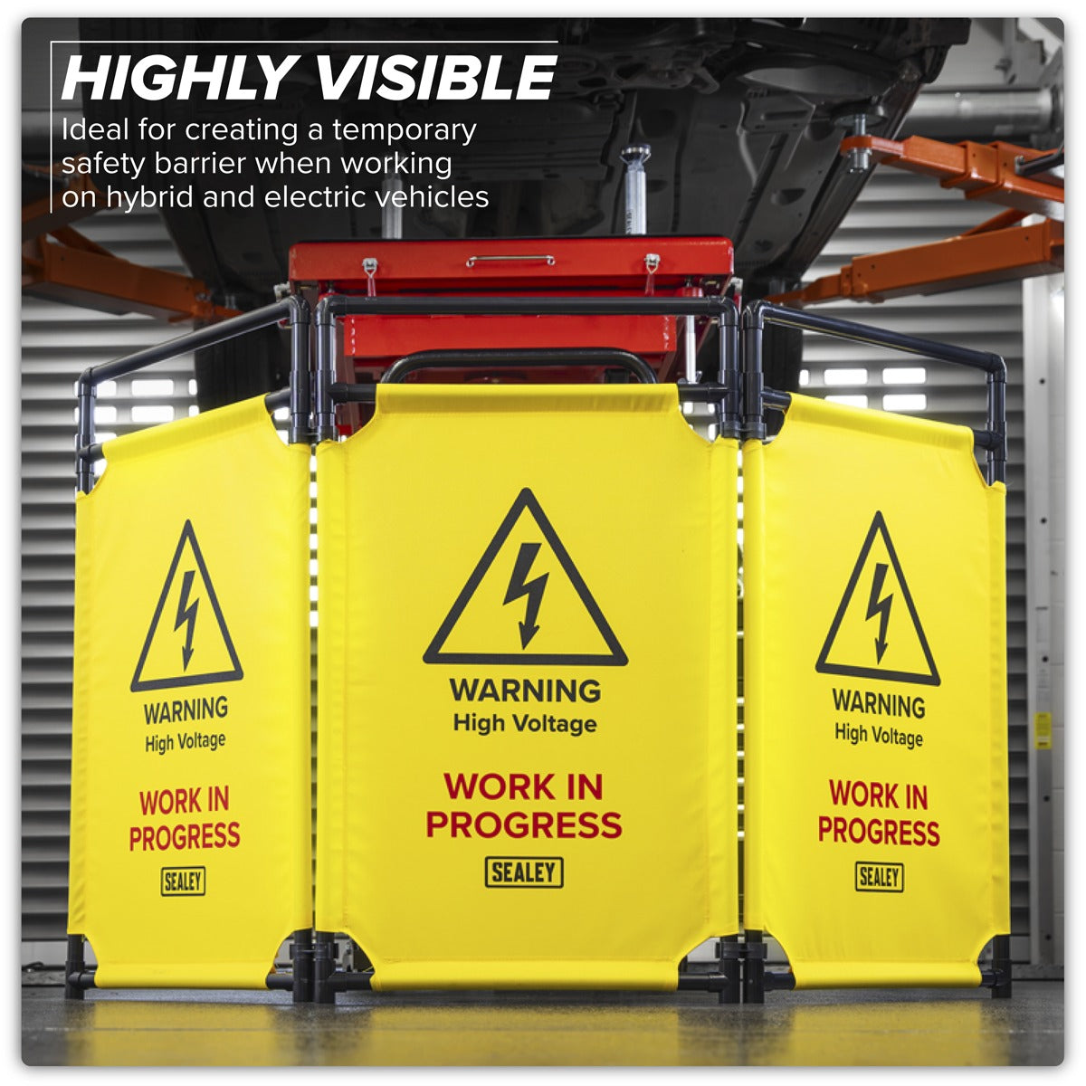 Sealey Folding Safety Barrier for Hybrid/Electric Vehicles EV20