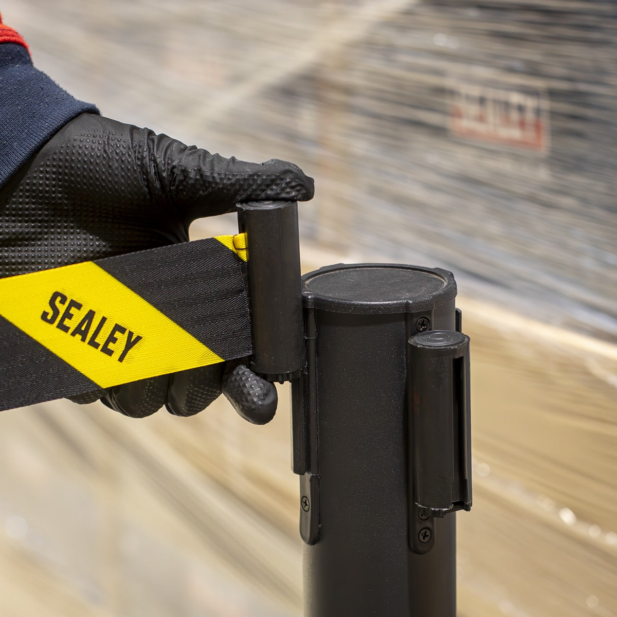 Sealey Retractable Safety Belt Barrier Post - Set of 2 EV23