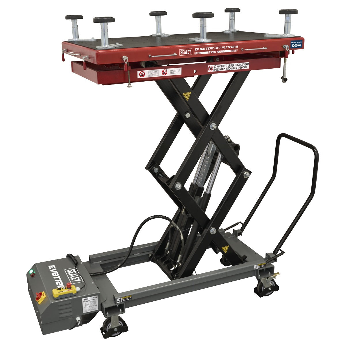 Sealey High Lift EV Battery Lift/Hydraulic Platform Truck 1200kg Capacity EVBT1200