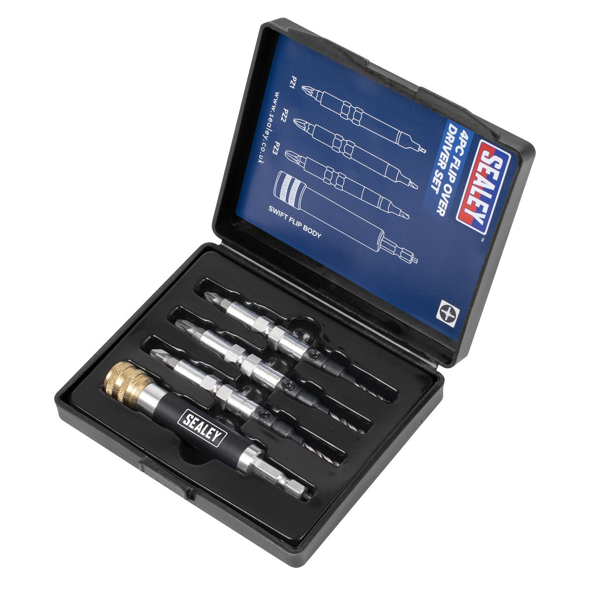 Sealey Flip-Over Drill/Driver Set 4pc FDS4