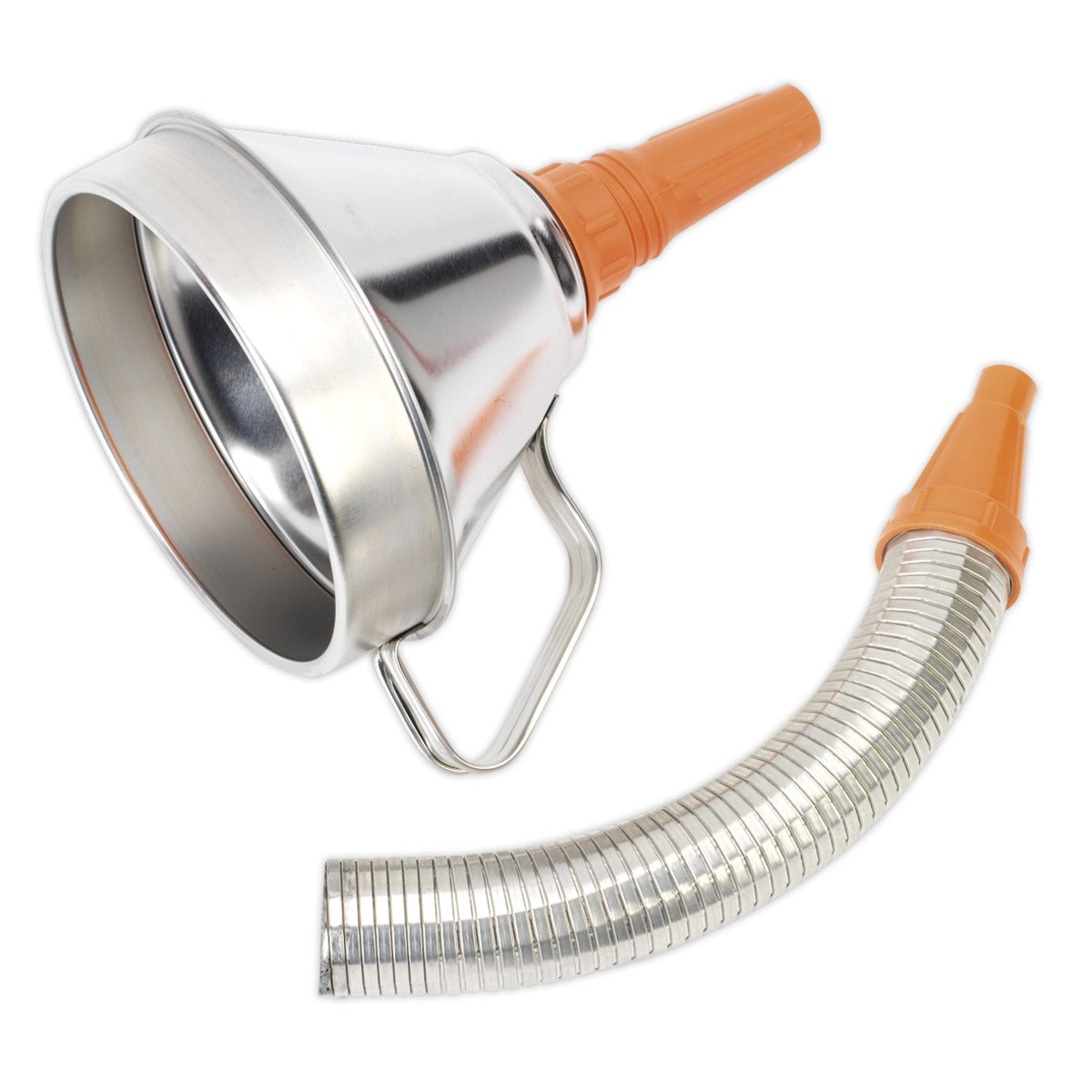 Sealey Metal Flexible Spout Funnel with Filter 160mm FM16F