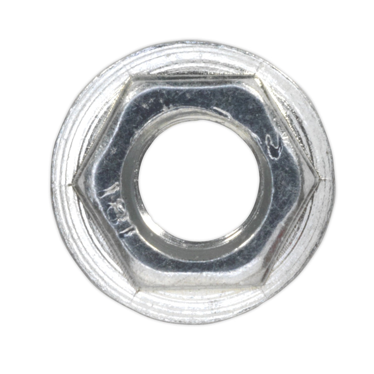 Sealey Zinc Plated Serrated Flange Nut M5 - Pack of 100 FN5