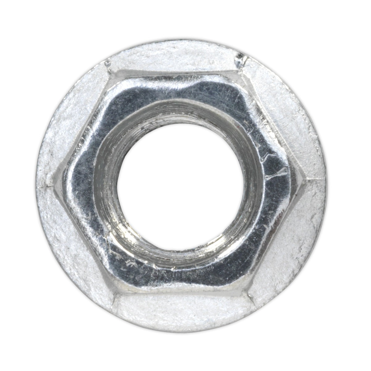 Sealey Zinc Plated Serrated Flange Nut M8 - Pack of 100 FN8