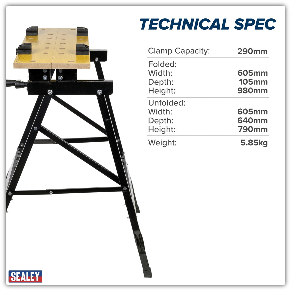 Sealey Tilt & Clamp Folding Workbench FWB3