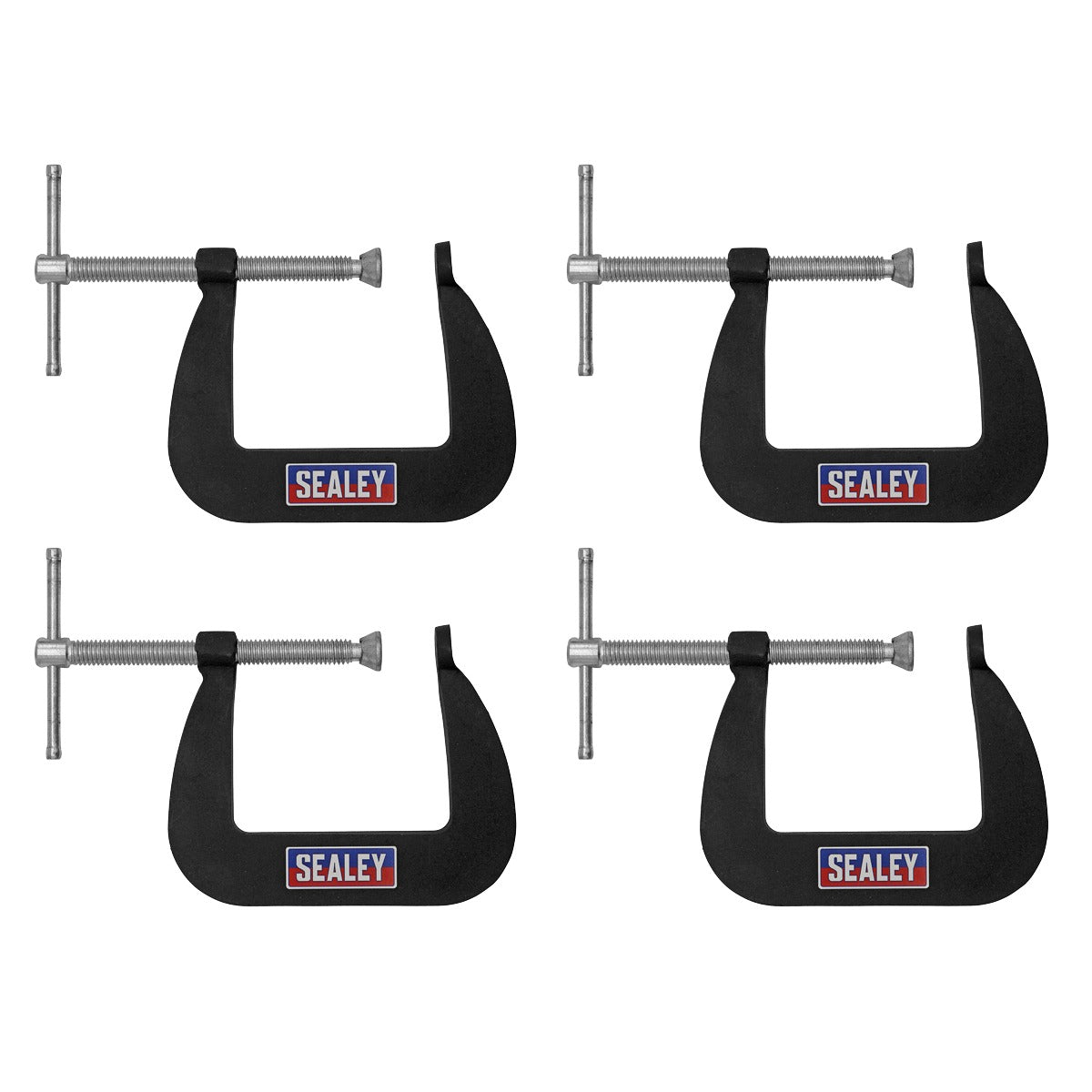 Sealey Junior C-Clamp Set 64 x 64mm 4pc GCC01