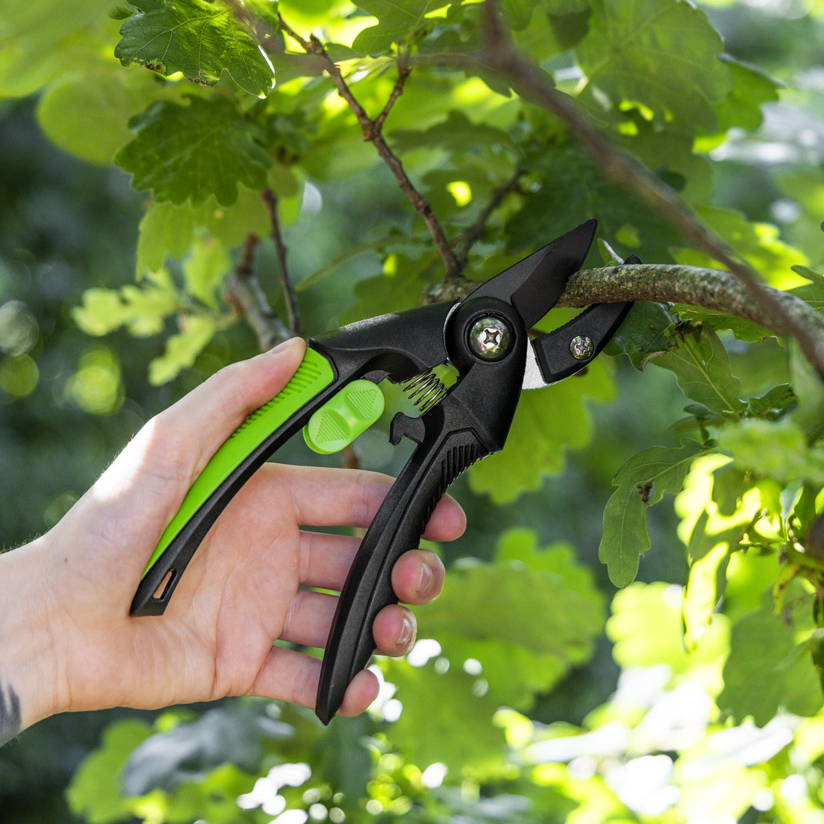 Sealey Anvil Secateurs with Soft Grip Handle, Safety Lock & Carbon Steel Blade, 208mm GTSG002