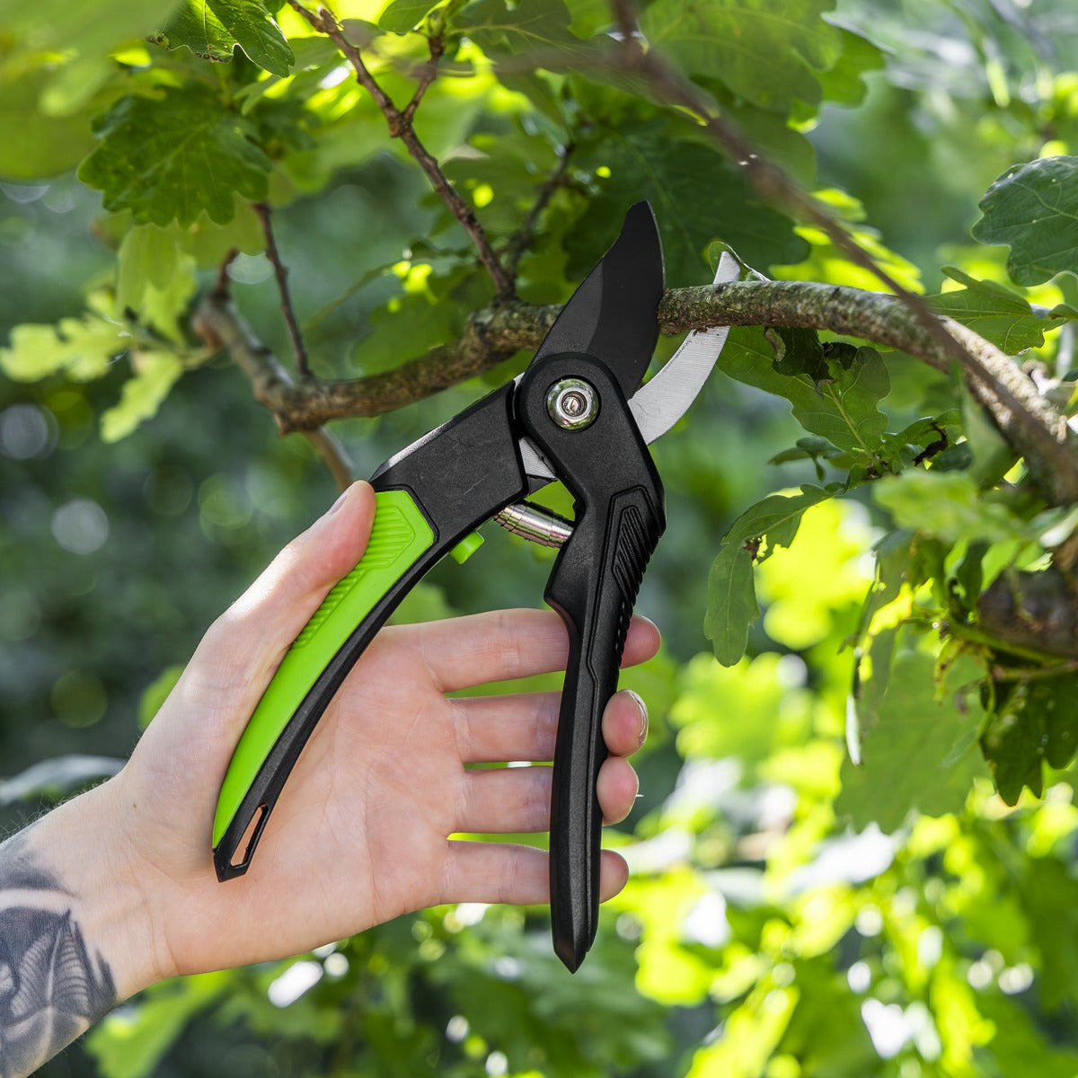 Sealey Bypass Secateurs with Soft Grip Handle, 3-Stage Safety Lock & Carbon Steel Blade, 220mm GTSG004