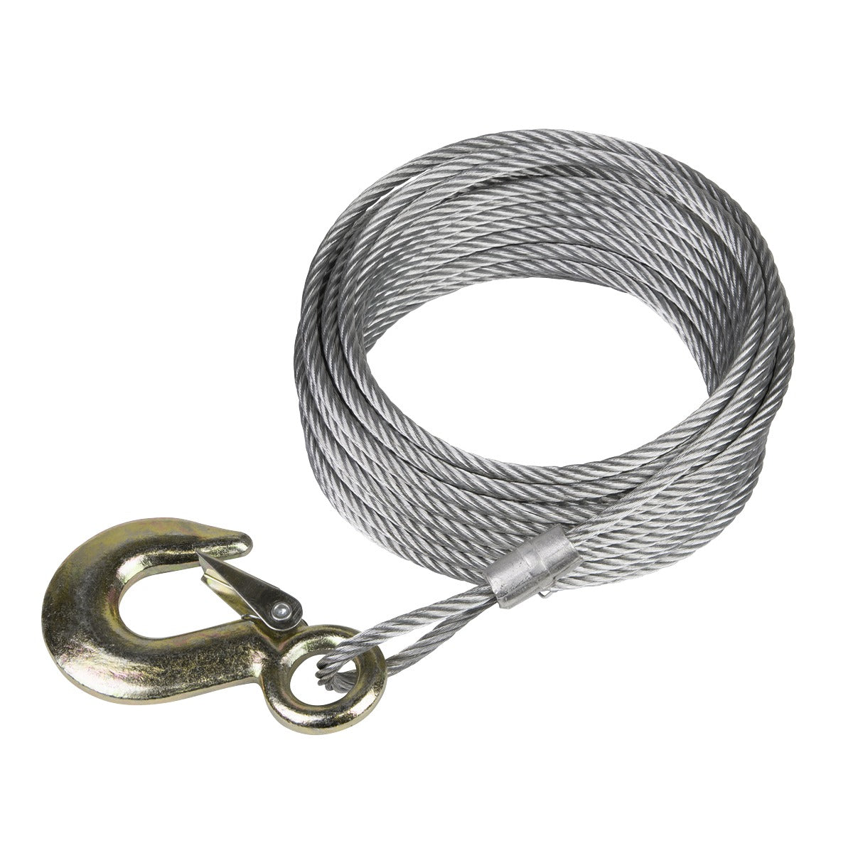 Sealey Winch Cable/Wire Rope with Forged Hook 5.1mm x 10m 810kg Breaking Strength GWEC12