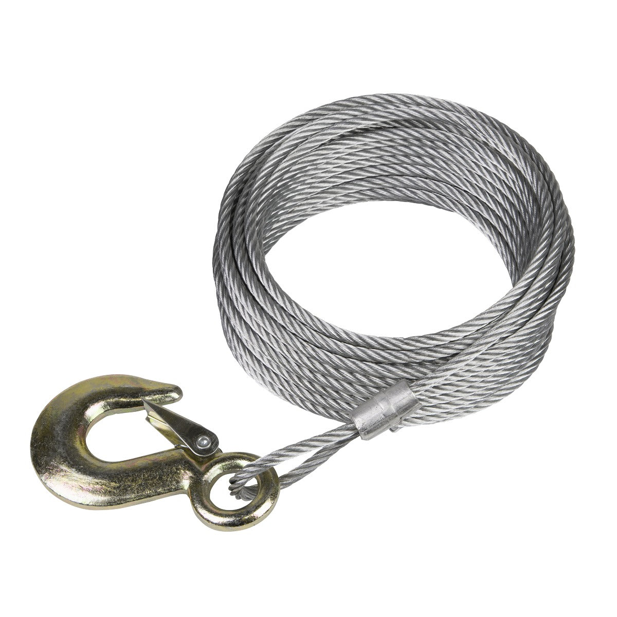 Sealey Winch Cable/Wire Rope with Forged Hook 5.1mm x 10m 1350kg Breaking Strength GWEC20