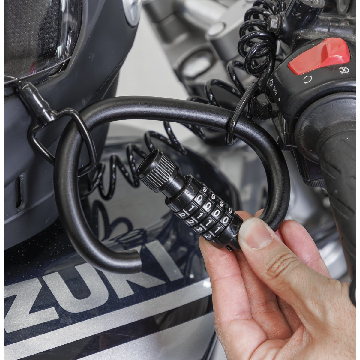 Sealey Helmet/Gear Lock with Cable HGL02