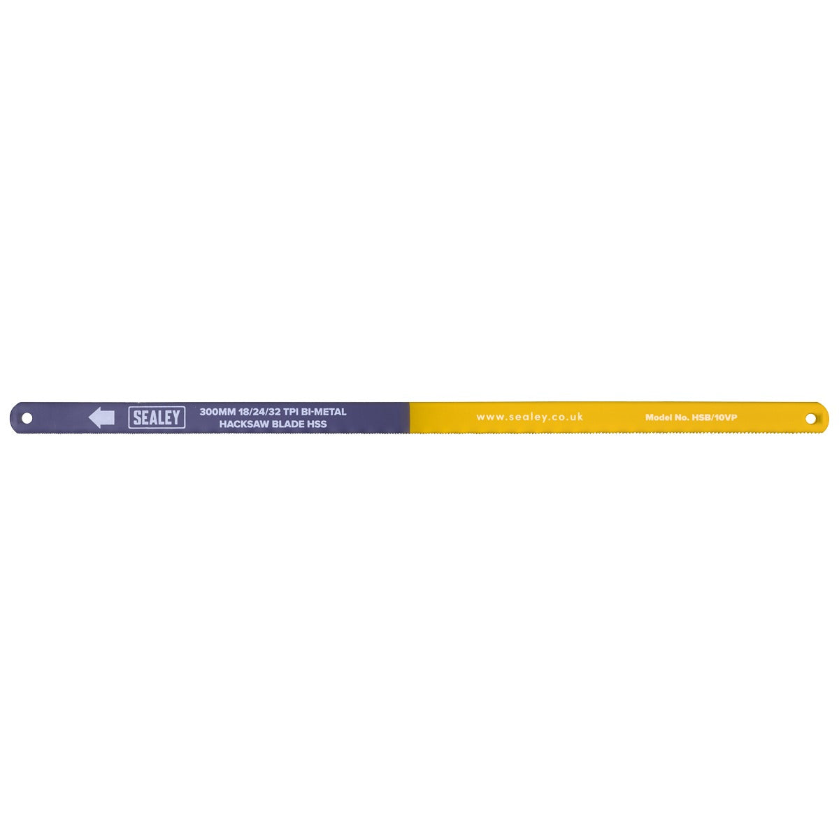 Sealey Bi-Metal Hacksaw Blade 18/24/32tpi Vari-Pitch 300mm - Pack of 10 HSB/10VP