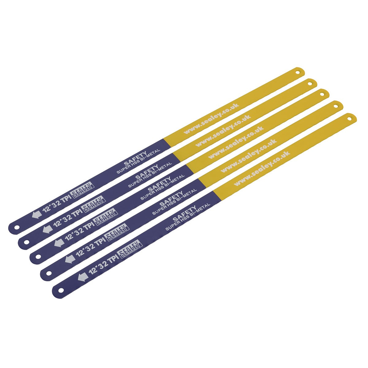 Sealey HSS Bi-Metal Hacksaw Blade 32tpi 300mm - Pack of 5 HSB0532