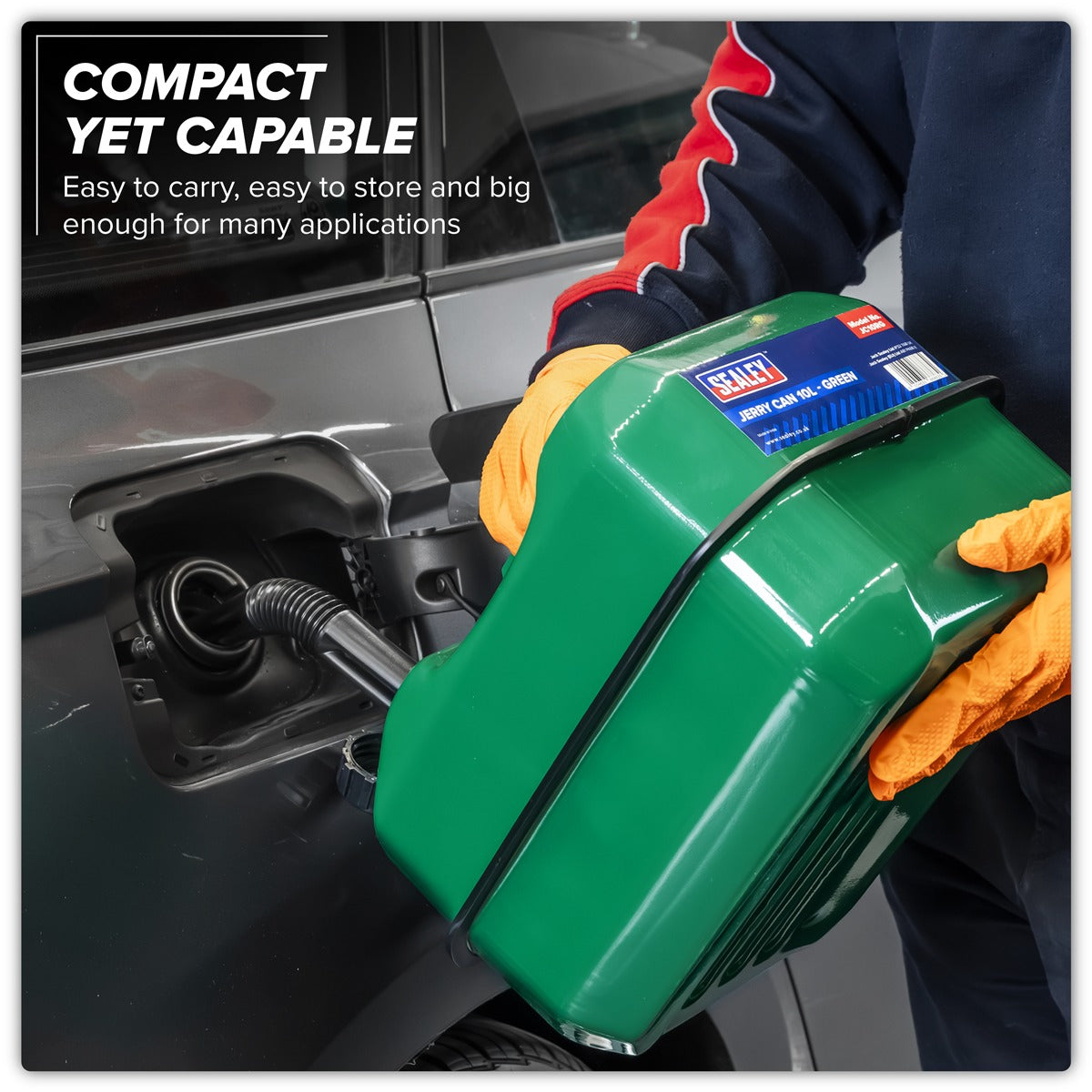 Sealey Jerry Can 10L - Red JC10RR