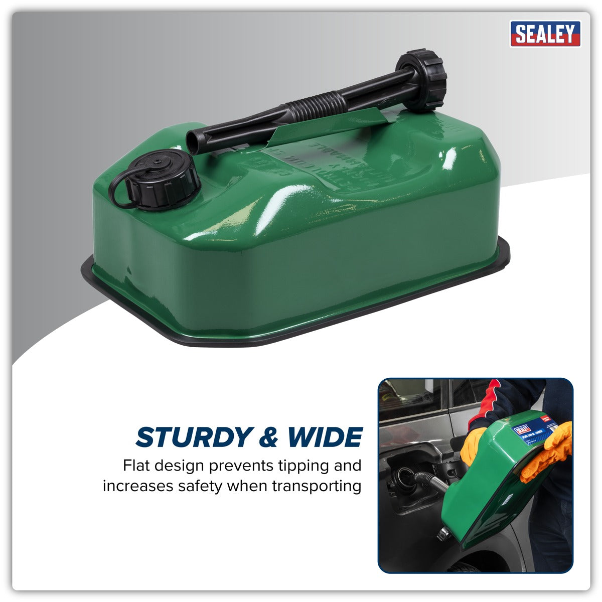 Sealey Jerry Can 5L - Green JC5RG