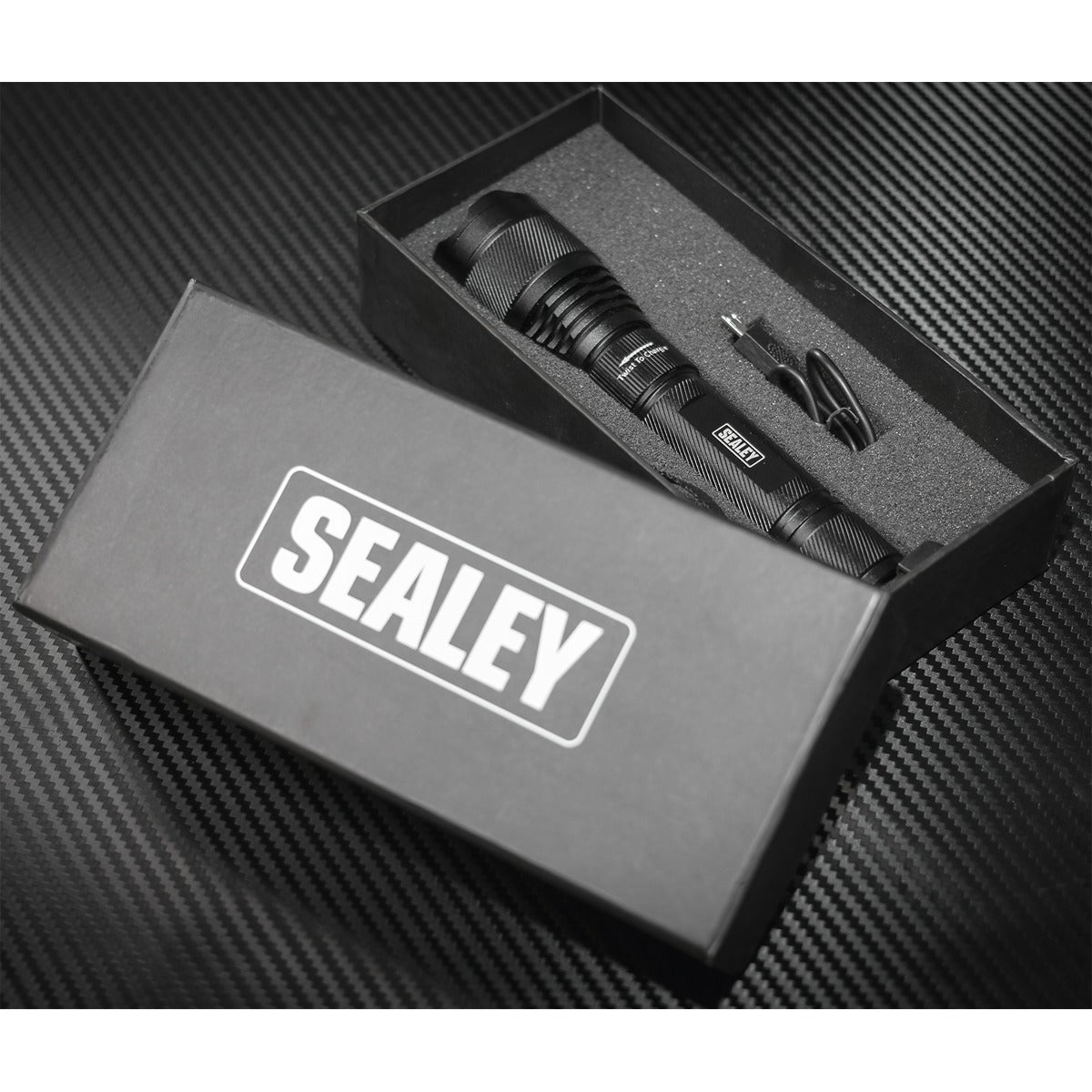 Sealey Rechargeable Aluminium Torch with Adjustable Focus 10W SMD LED LED449