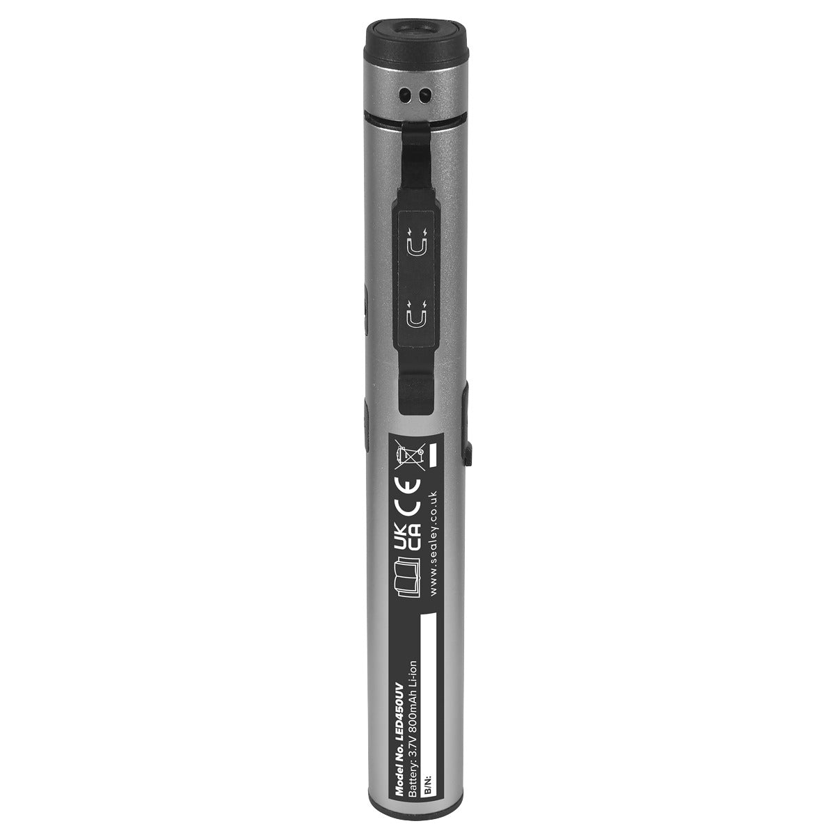 Sealey Rechargeable UV Penlight Torch with Laser Pointer 5W COB & 3W SMD LED LED450UV
