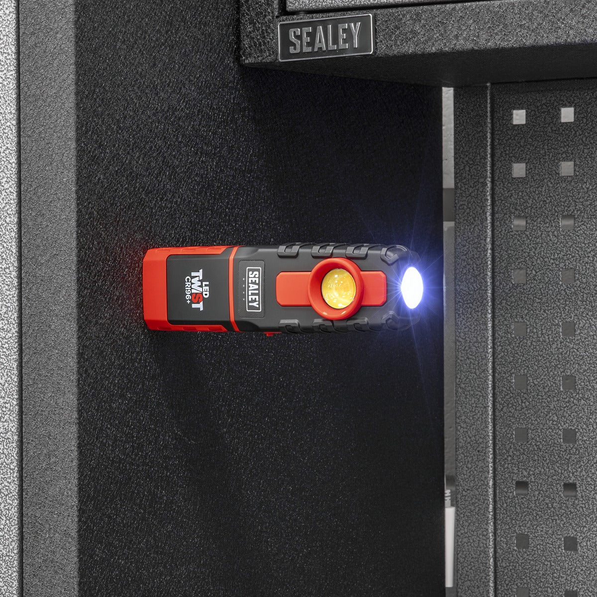 Sealey LED Twist Rechargeable Inspection Light 6W COB LED & 1W SMD LED Colour Match CRI 96+ LED601CM