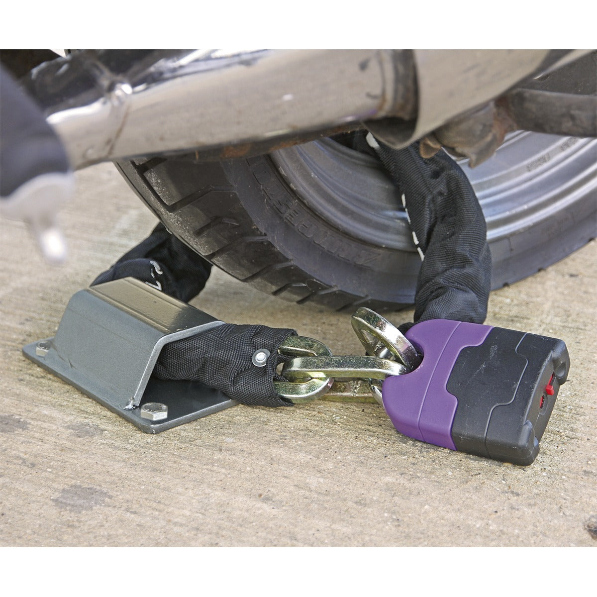 Sealey Motorcycle Ground Anchor with 4 Security Bolts MCGA01