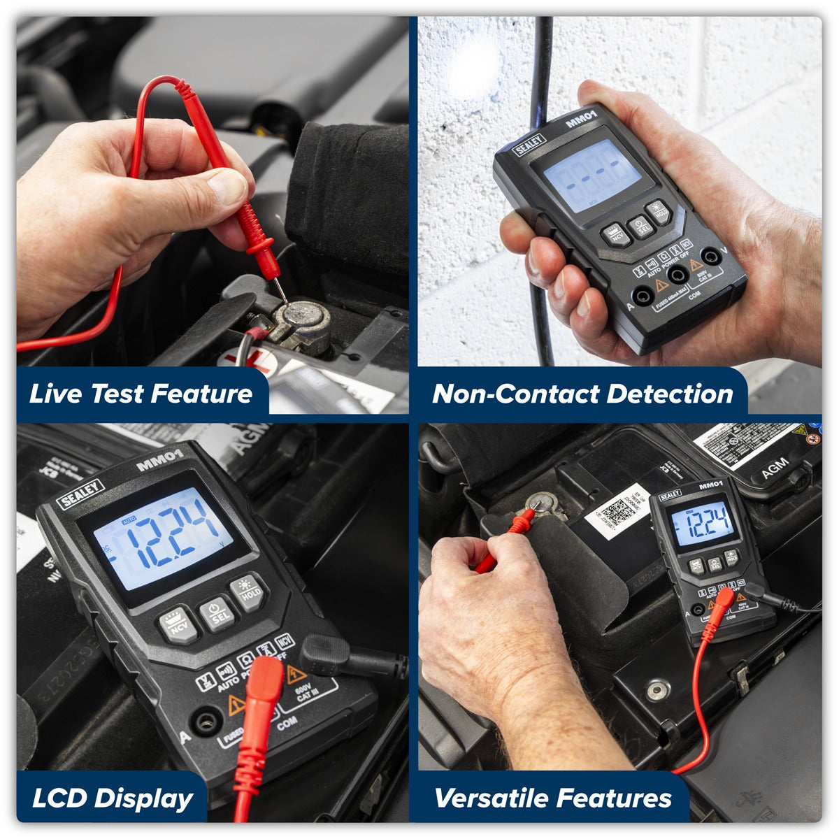 Sealey Auto-Ranging Digital Multimeter 6-Function MM01