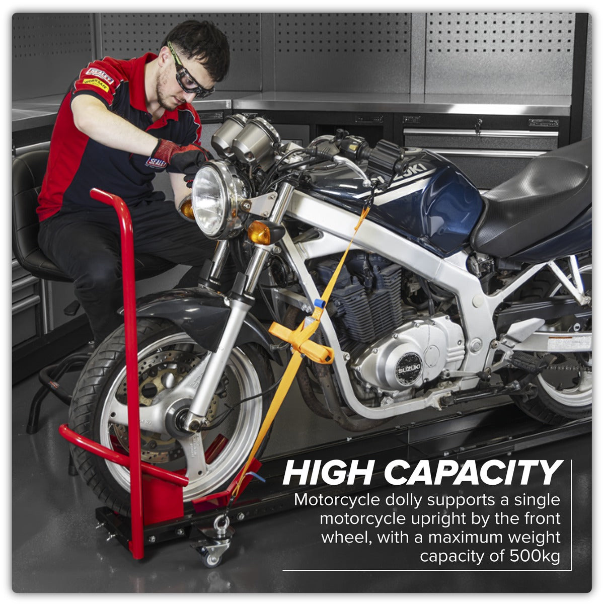 Sealey Motorcycle Upright Clamp Type Dolly MS063V