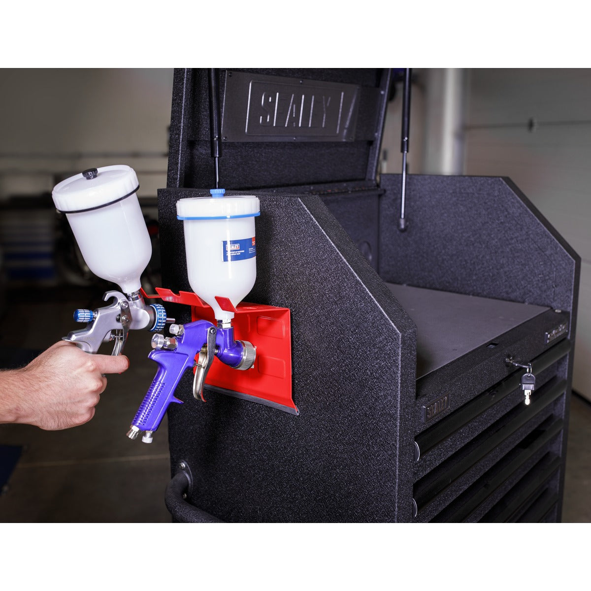 Sealey Magnetic Spray Gun Holder 2 Gun Capacity MSH03