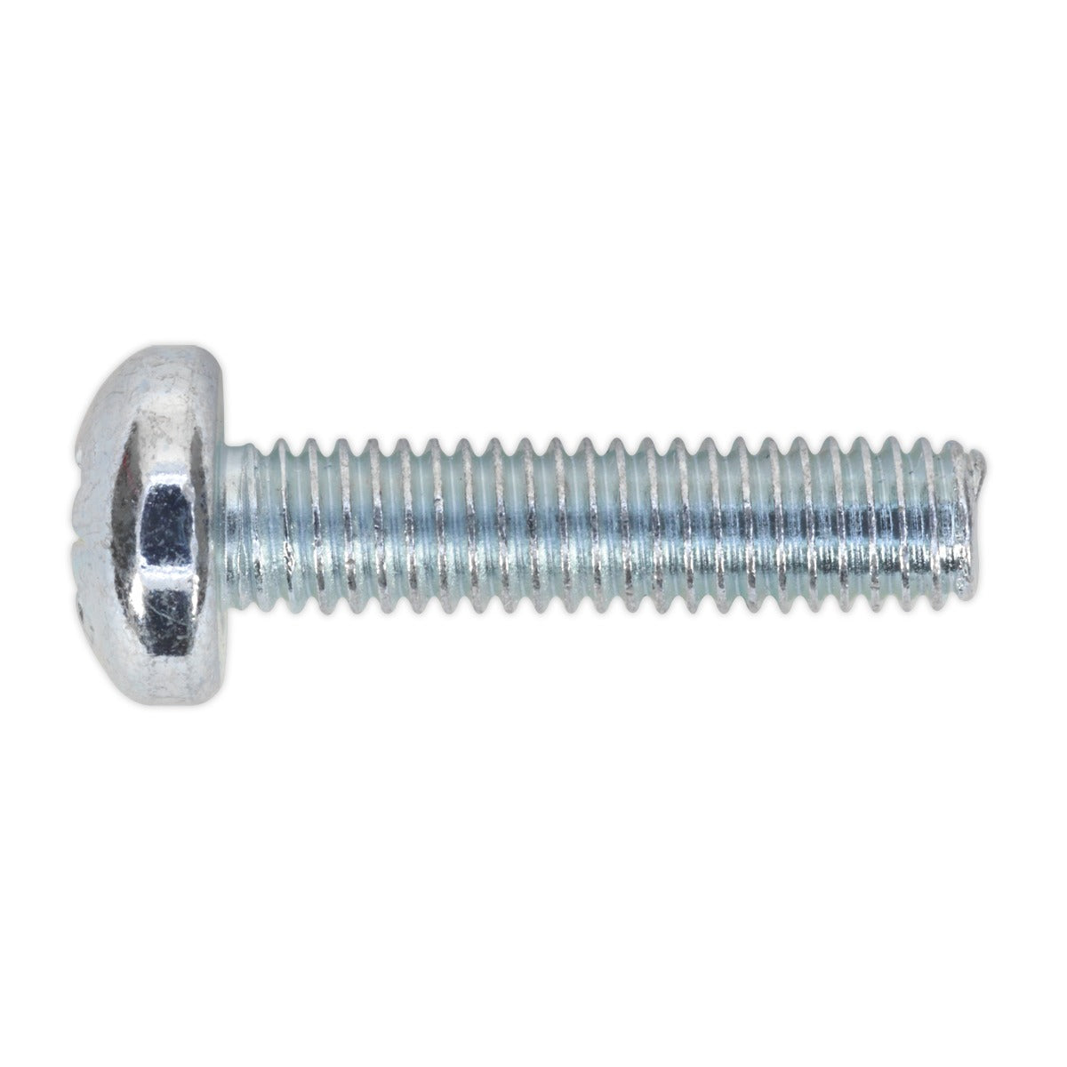 Sealey Zinc Plated Pan Head Pozi Machine Screw M6 x 25mm, DIN 7985Z - Pack of 50 MSP625
