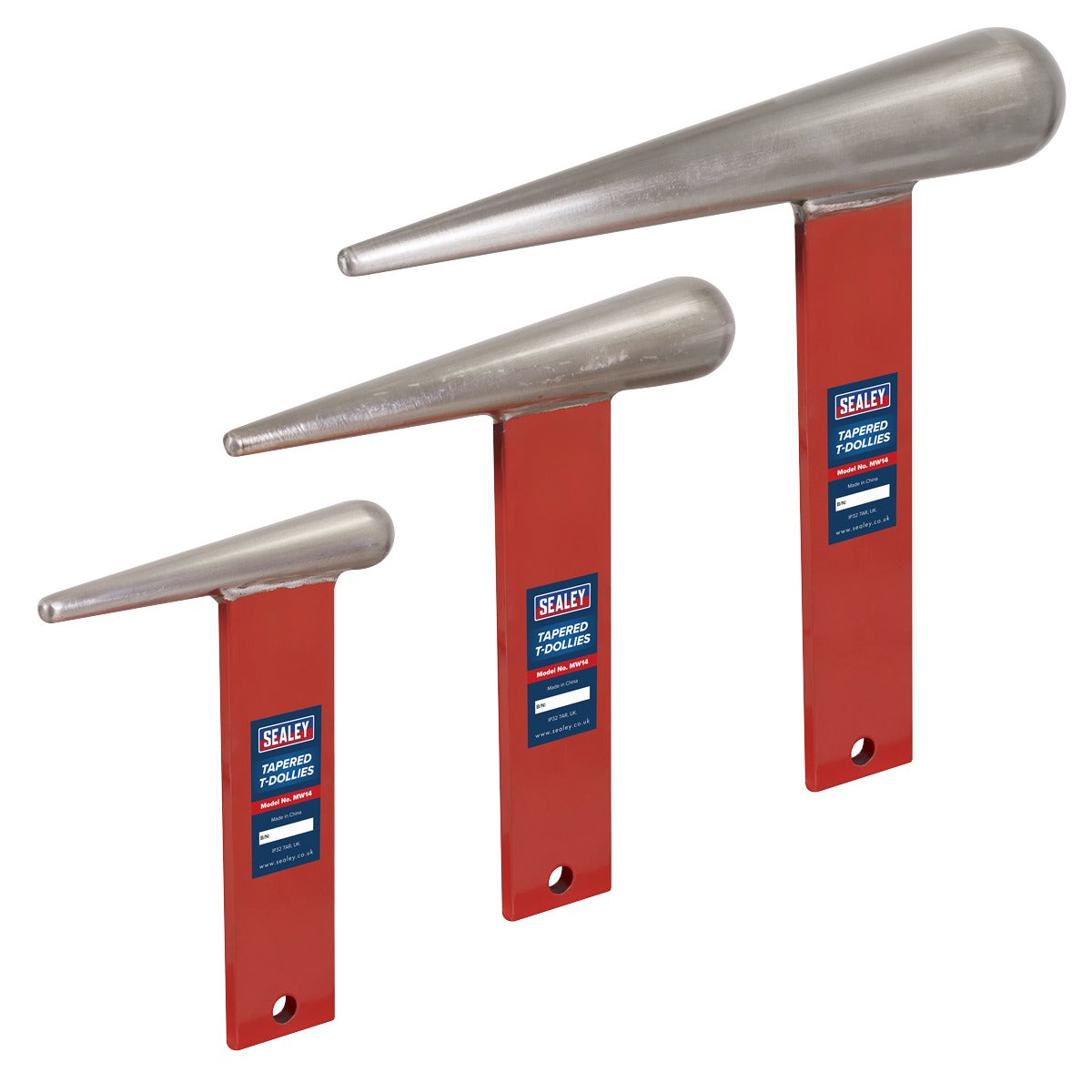 Sealey Tapered T-Dollies for Sheet Metal Forming MW14
