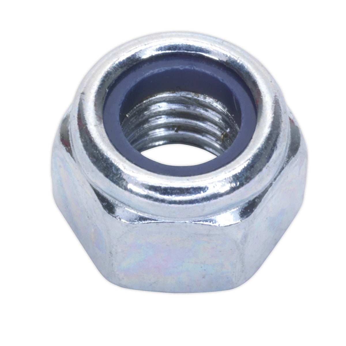 Sealey Zinc Plated Nylon Locknut M8, DIN 982 - Pack of 100 NLN8
